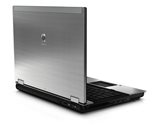 Back-side angle view of the HP EliteBook with open lid