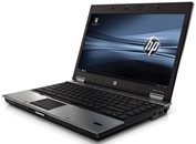 Side angle view of the HP EliteBook with open lid