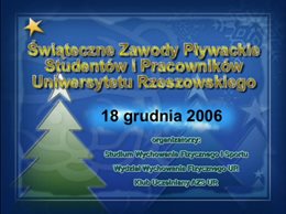 Świąteczne Zawody Pływackie - 2006